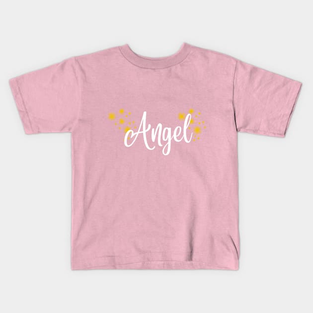 Angel t-shirt, gold dust Kids T-Shirt by Solum Shirts